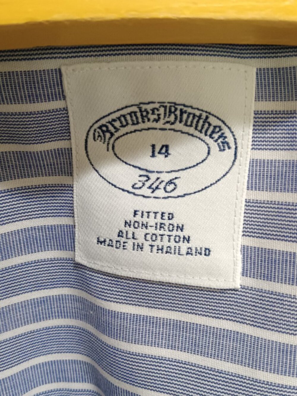 Brooks Brothers Fitted Non-Iron Cotton Shirts Stripes & Pick Stitch -Set of 3 - Picture 5 of 13